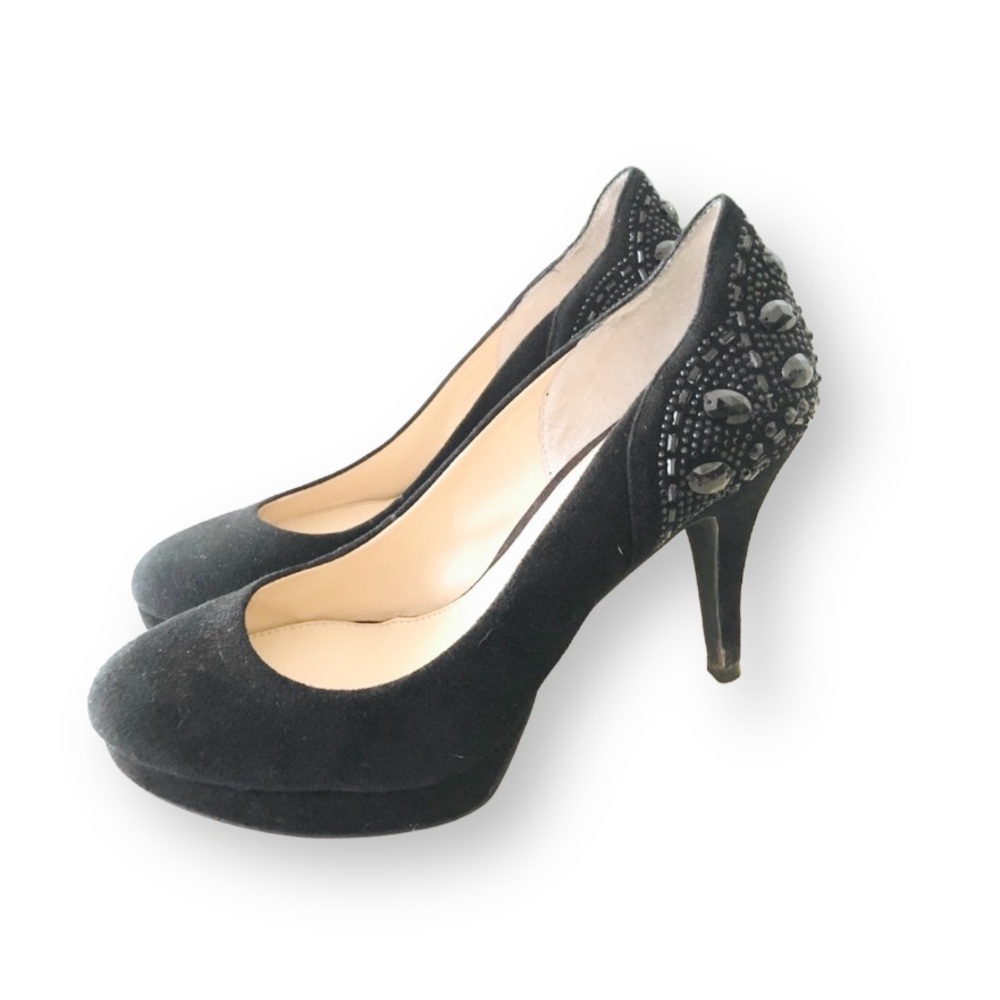 Gianni Bini || Black Suede Heels || Size 9